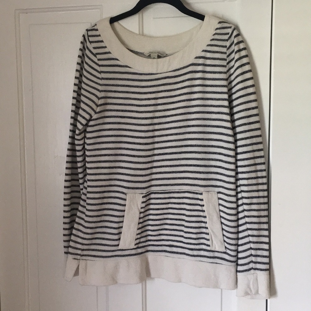 Banana Republic striped terrycloth sweatshirt